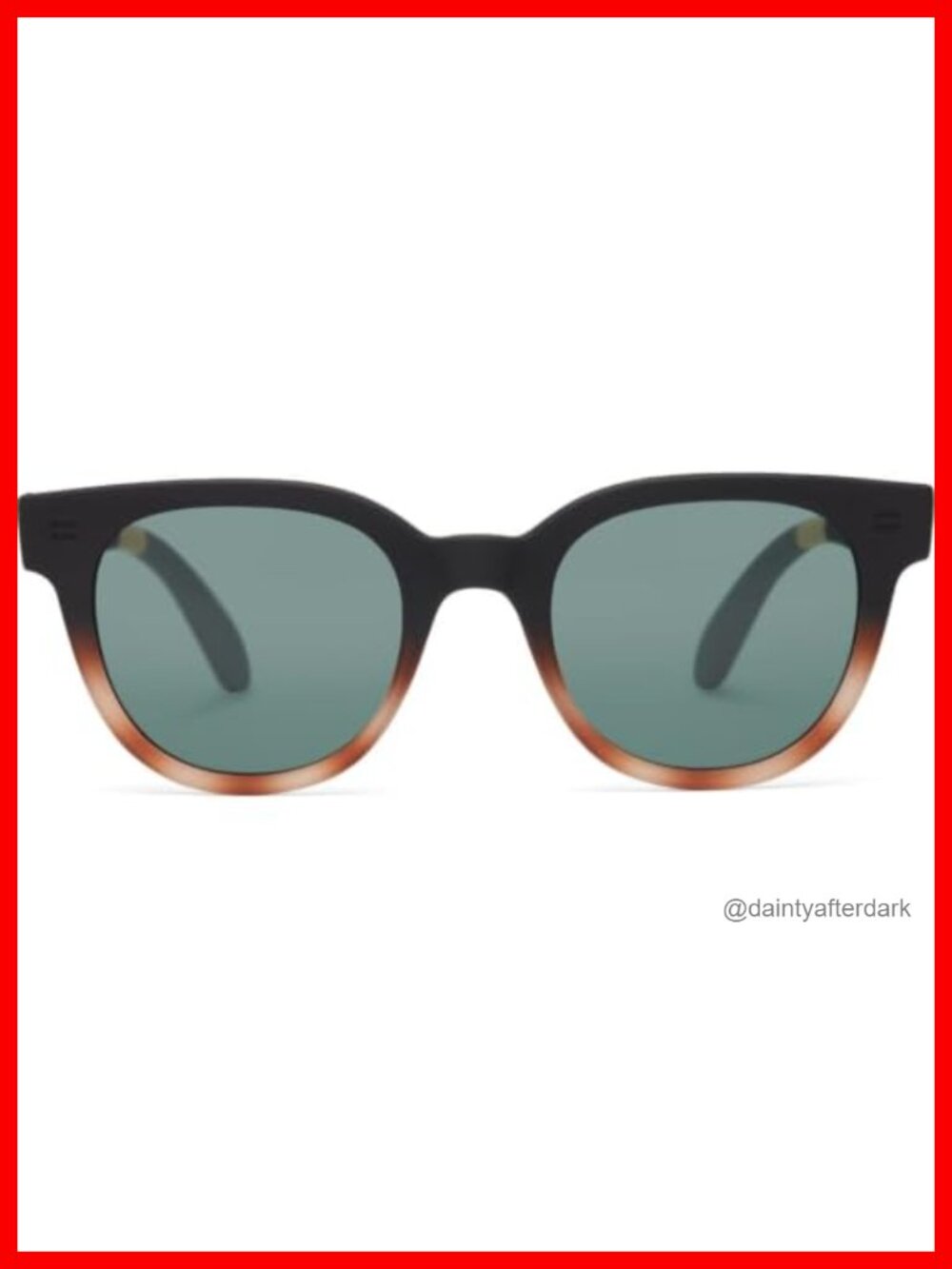 Rectangular Round Frame Sunglasses UV Protection Lightweight Travel